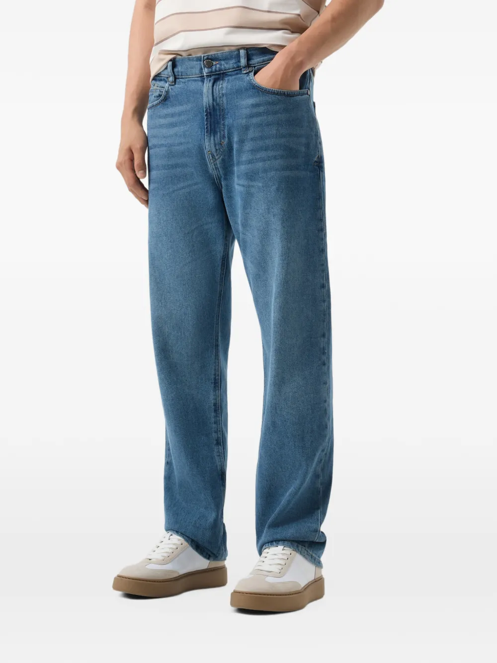 BOGNER Travis whiskered jeans Blauw