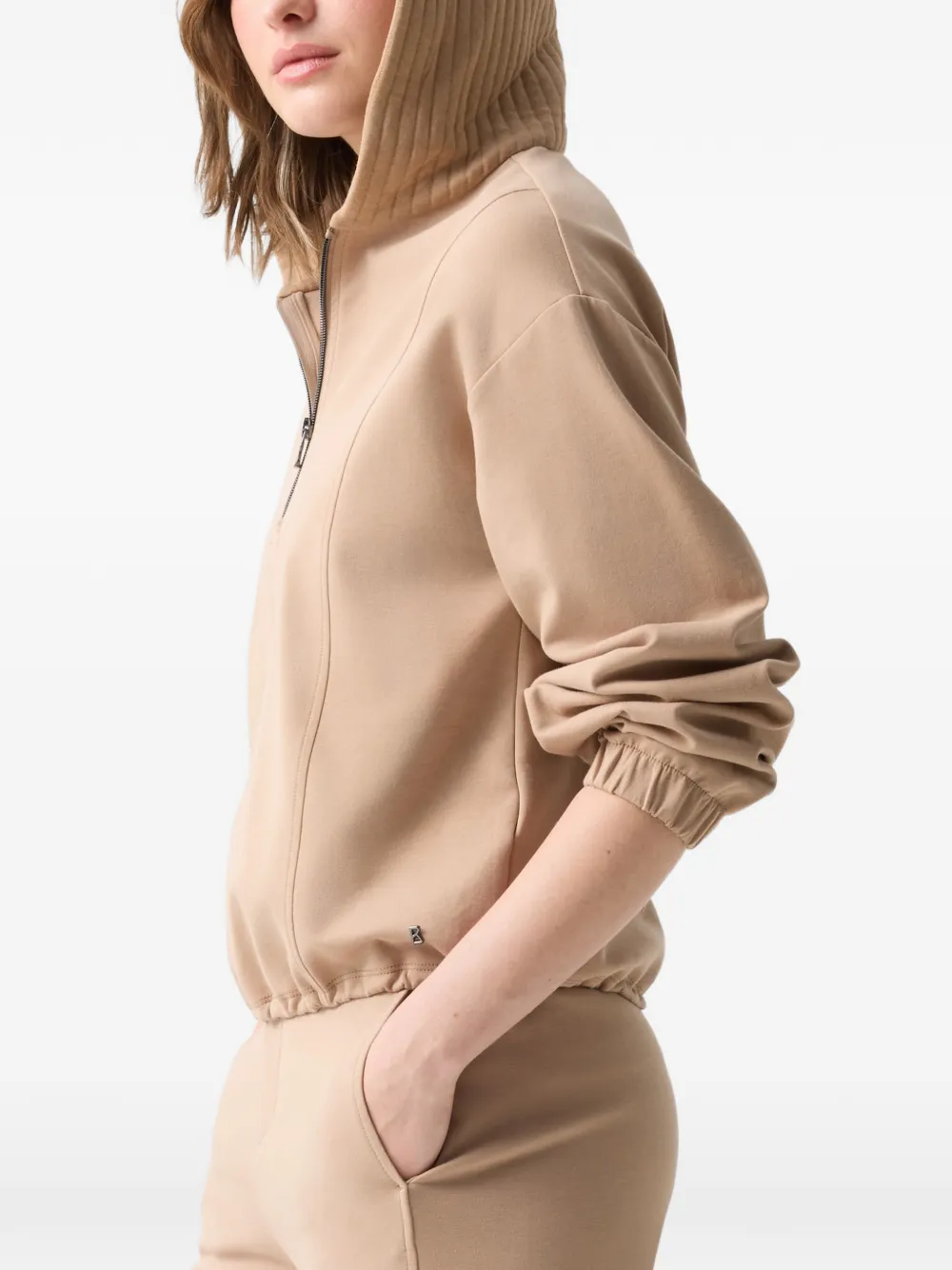 BOGNER Alia zip-neck hoodie Beige