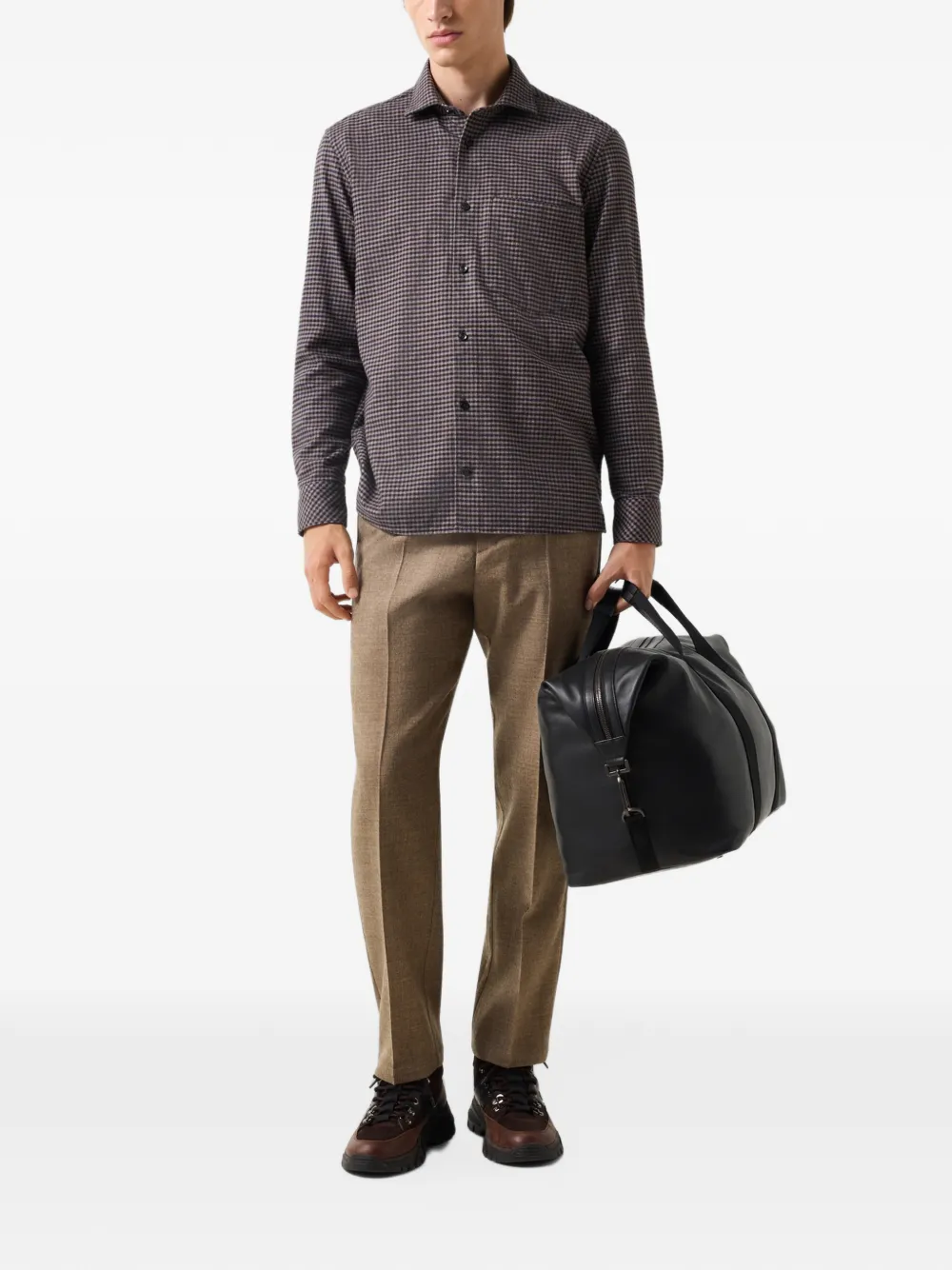 BOGNER Hardy check-pattern shirt Bruin