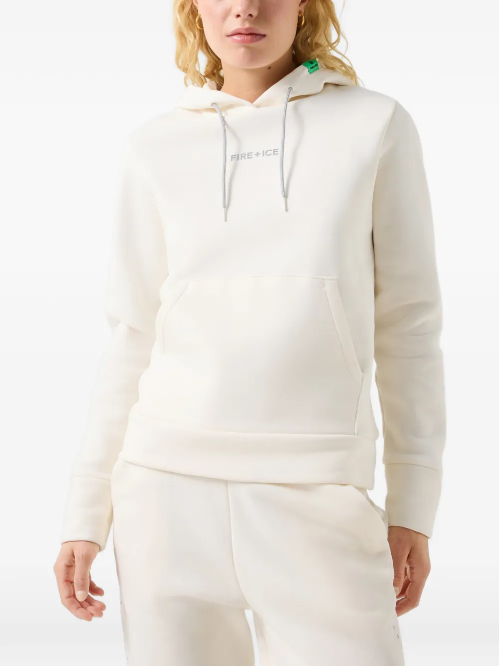 BOGNER FIRE+ICE Nila logo-print drawstring hoodie - Nude