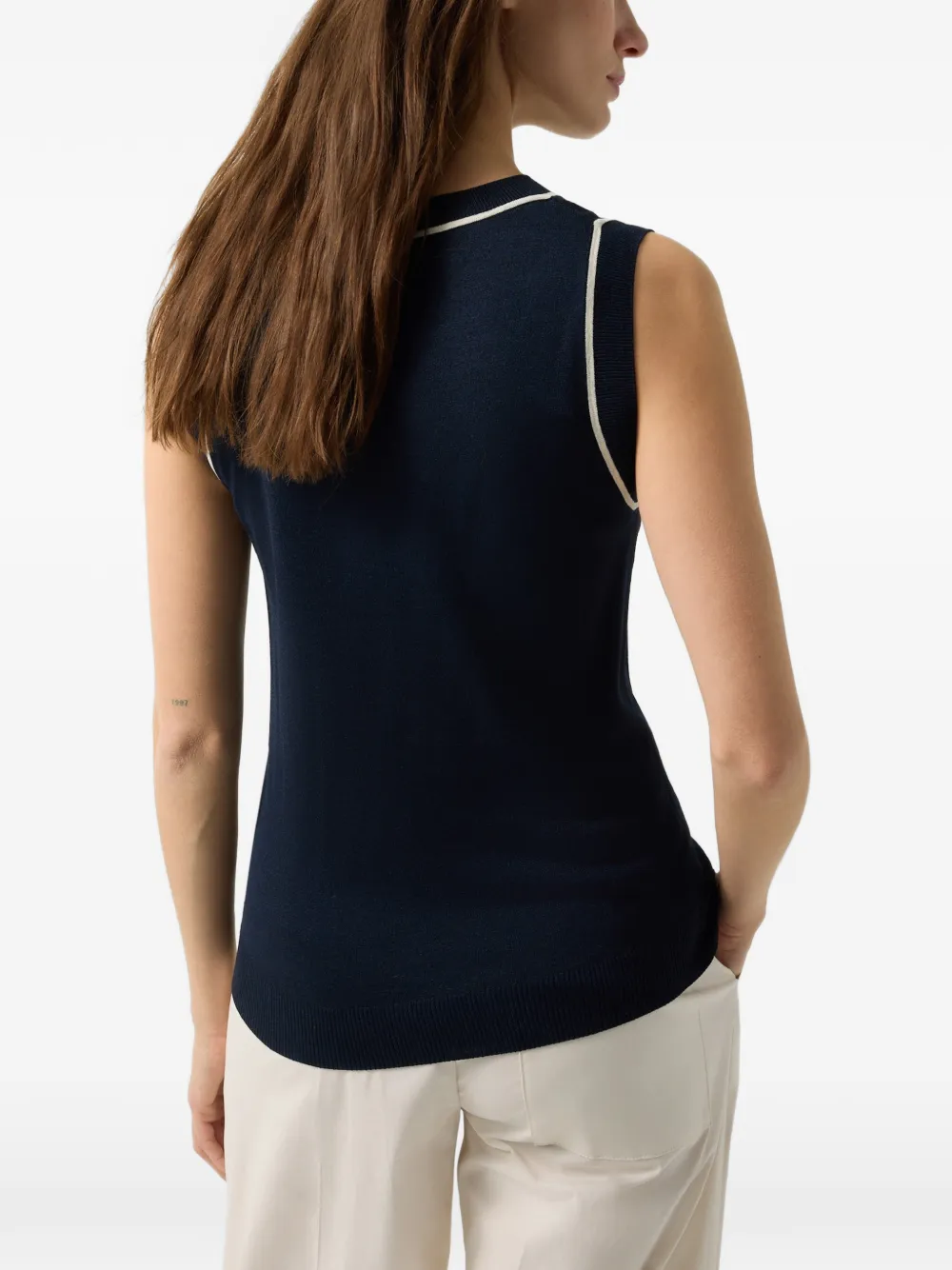 BOGNER Phia knitted tank top Blauw