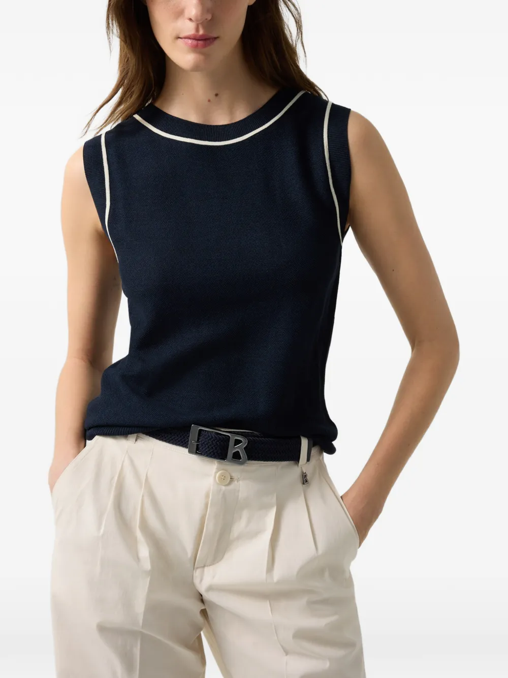 BOGNER Phia knitted tank top Blauw