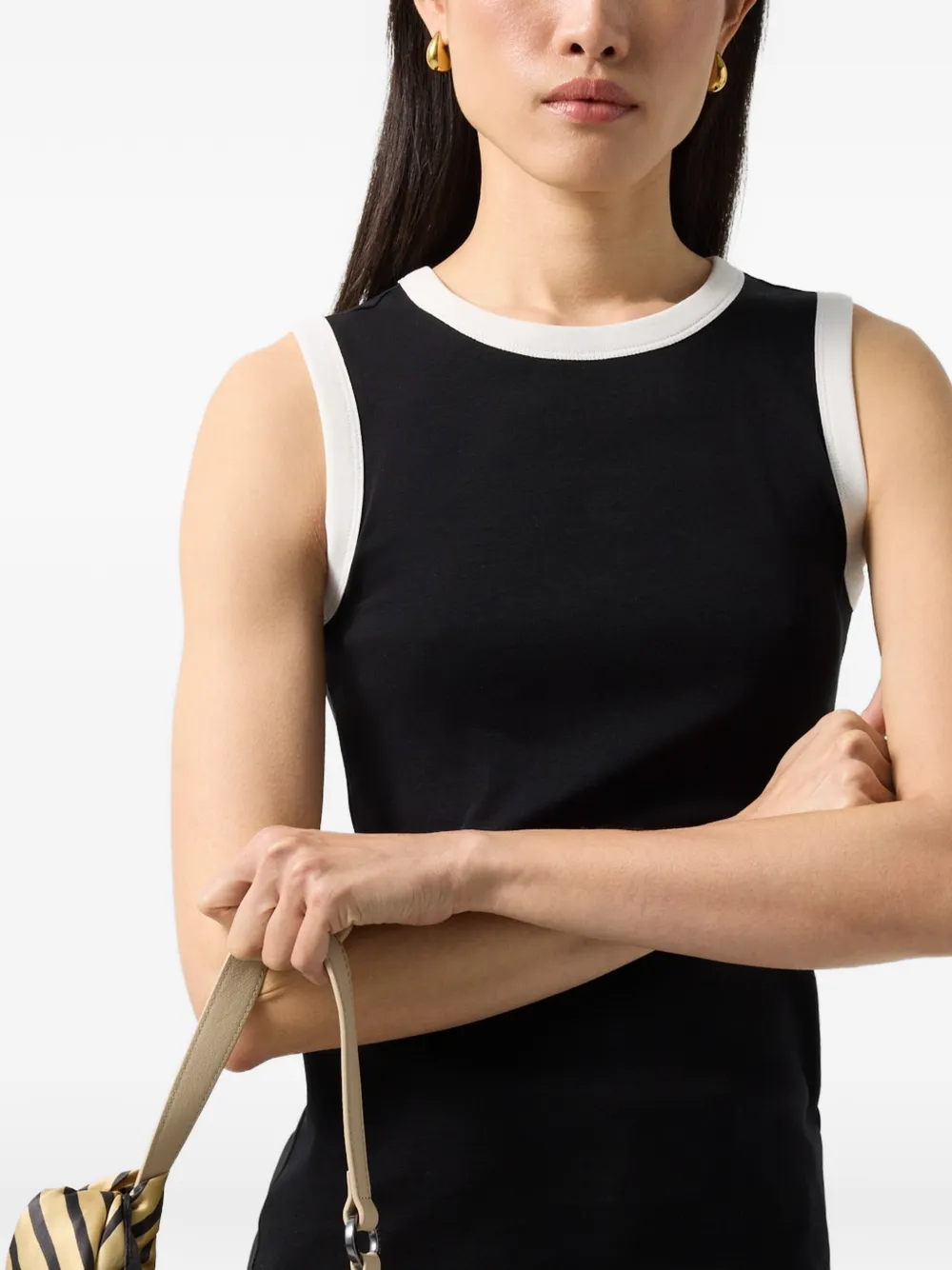 BOGNER Niki logo-stitch tank top Zwart