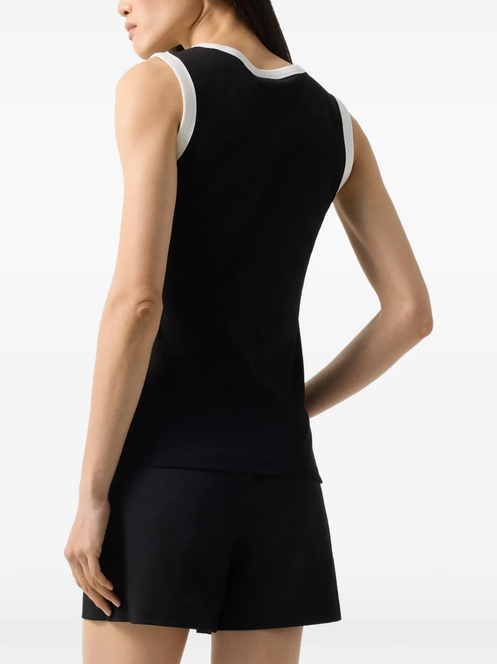 BOGNER Niki logo-stitch tank top Zwart