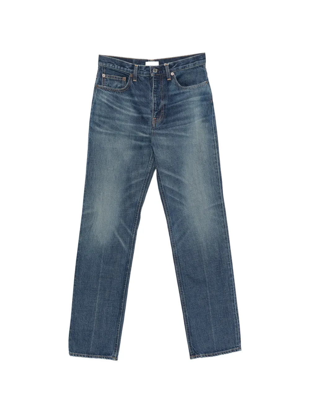 TOTEME faded-effect straight-leg jeans - Blu