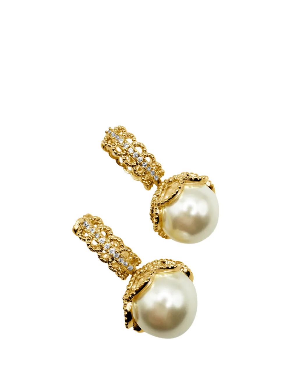HZMER JEWELLERY Saumya faux-pearl earrings - Oro