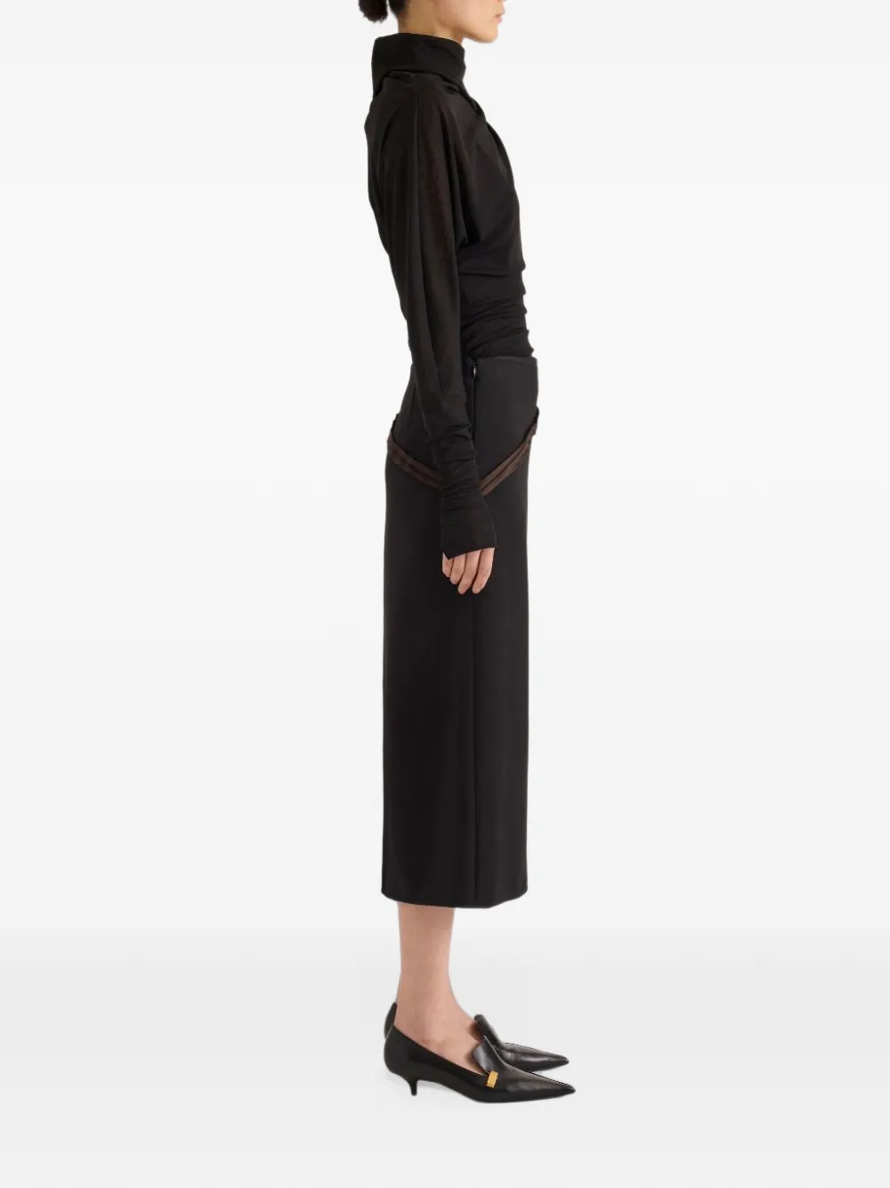 Proenza Schouler Golda top in Gauzy Zwart