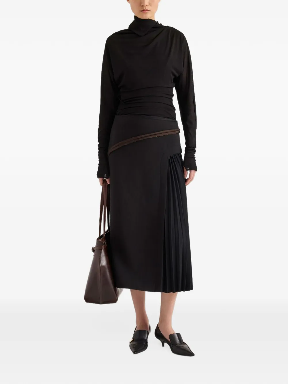 Proenza Schouler Golda top in Gauzy Zwart