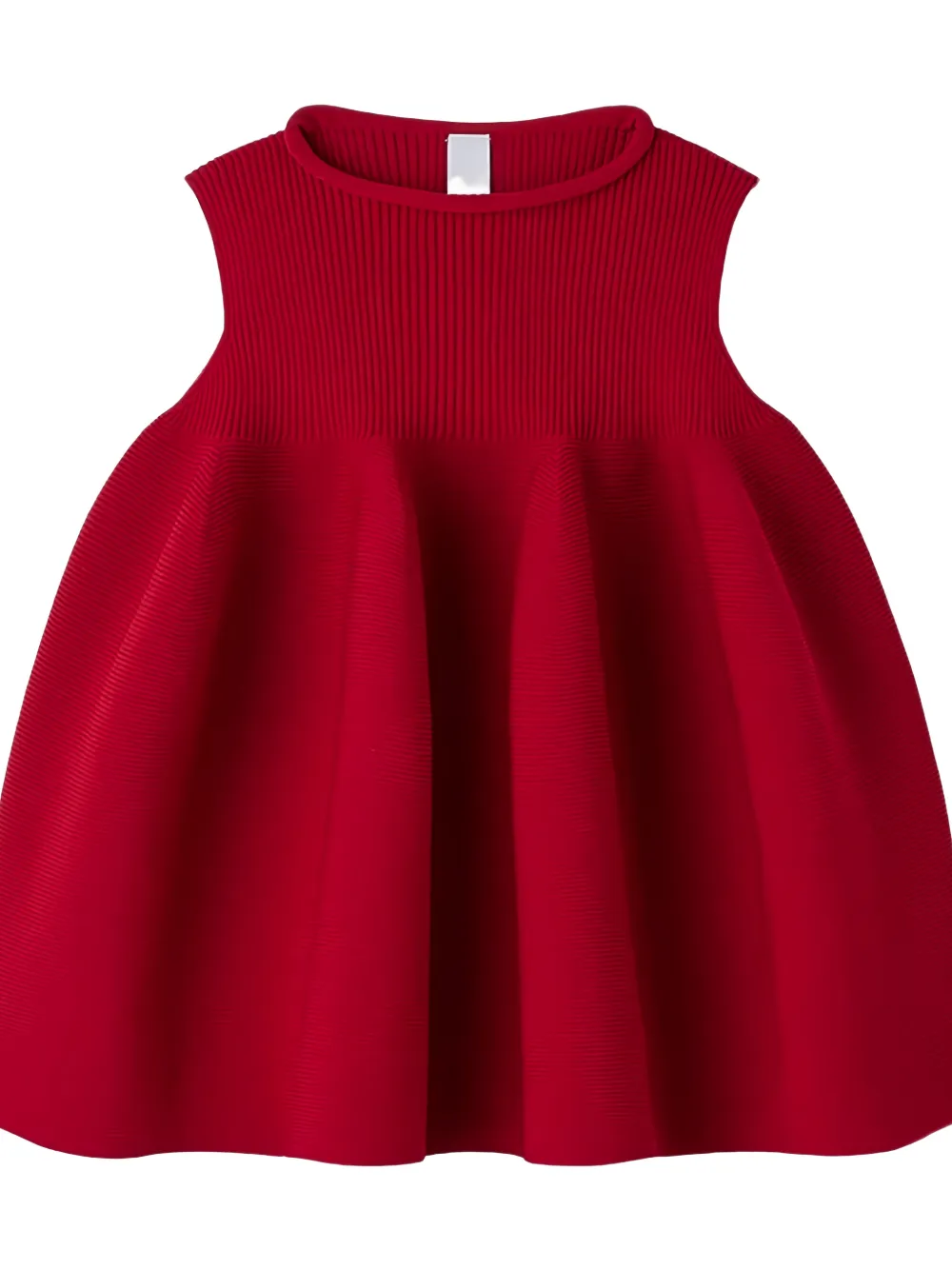CFCL Kids ribbed-knit A-line top Rood