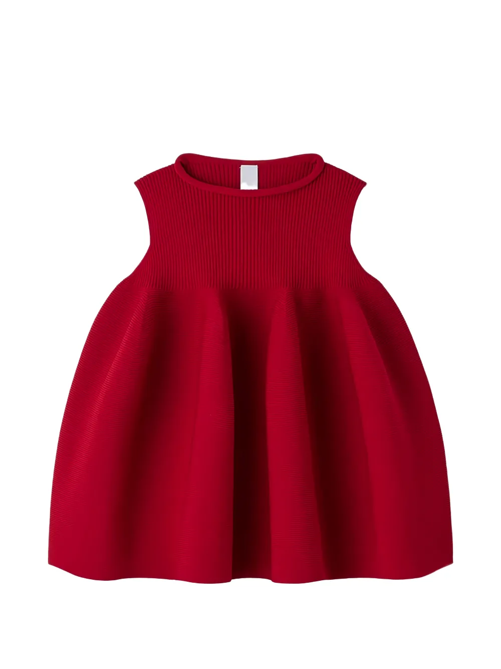CFCL Kids ribbed-knit A-line top Rood