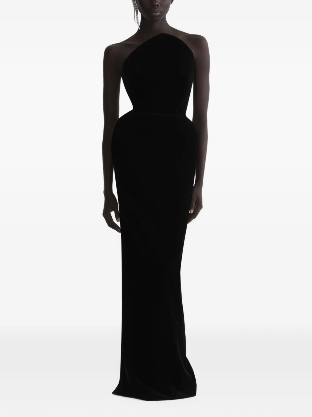 Mugler Re Edit Le Ritz black gown Zwart