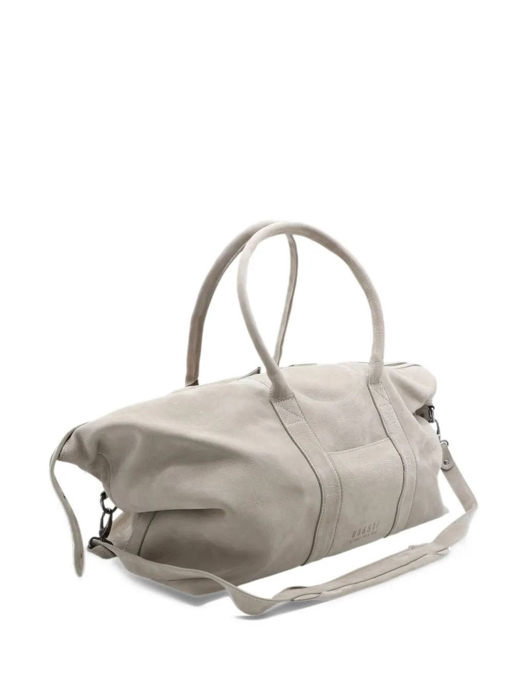 04651 / A TRIP IN A BAG logo-print leather tote bag - Neutrals