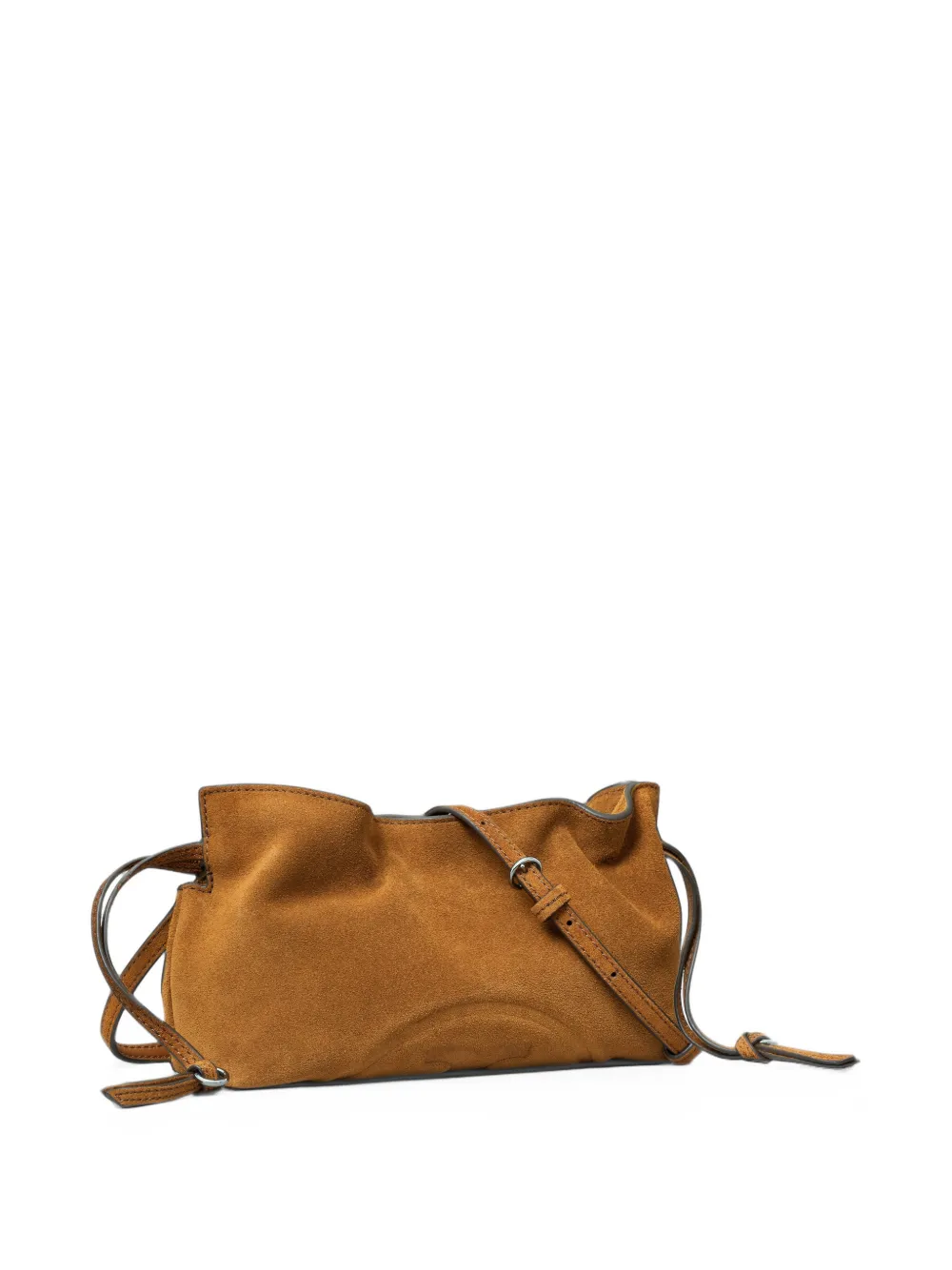 Tory Burch Ella suede drawstring pouch Bruin