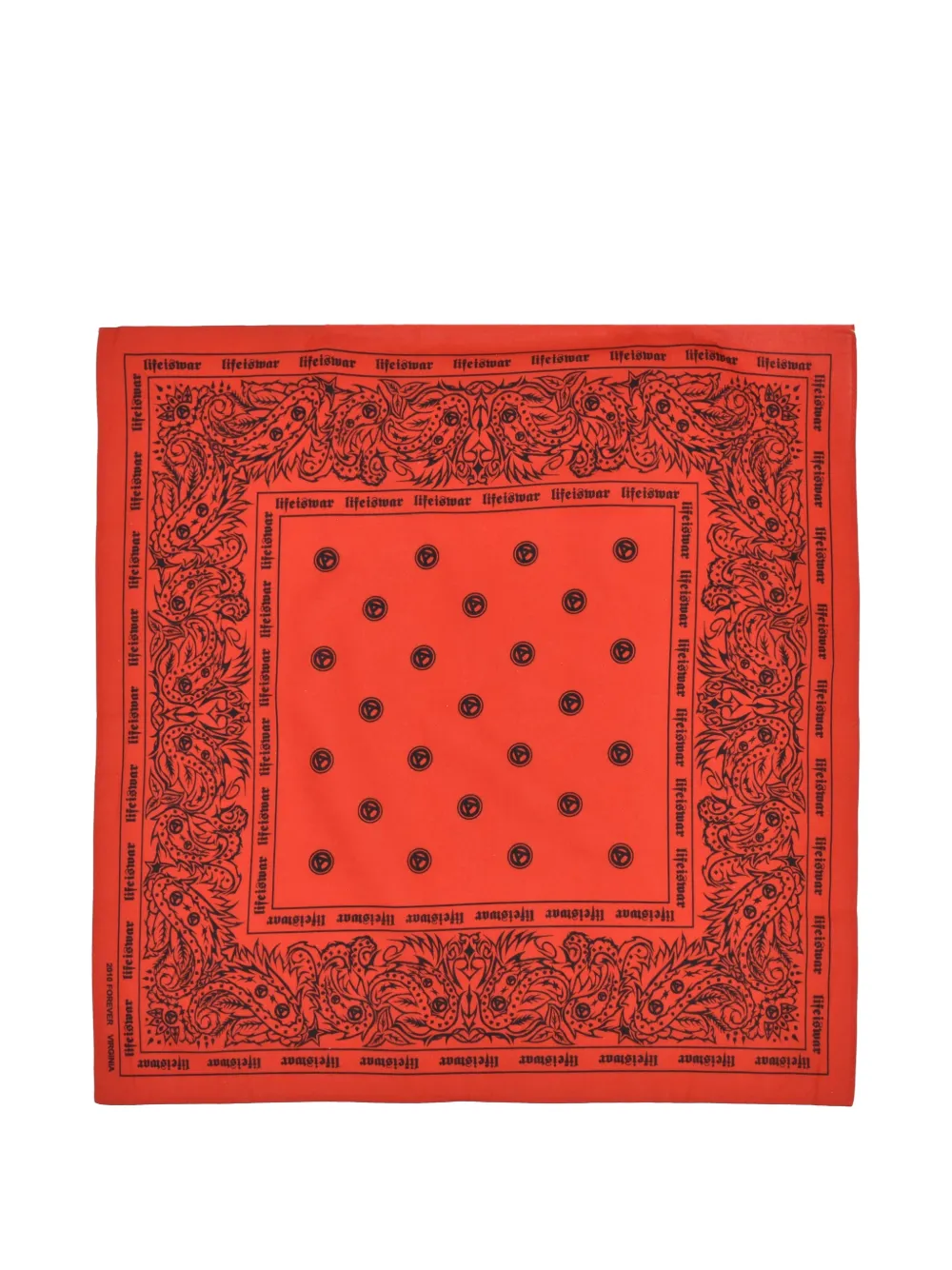 lifeiswar paisley-print logo-print bandana