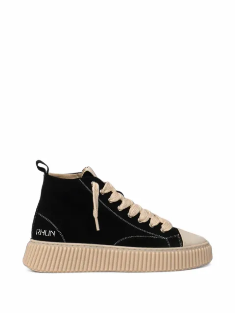 Rhun 1990 contrast-stitch canvas sneakers