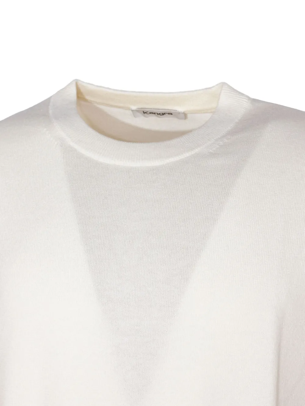 Kangra crew-neck ribbed-trim sweater Wit