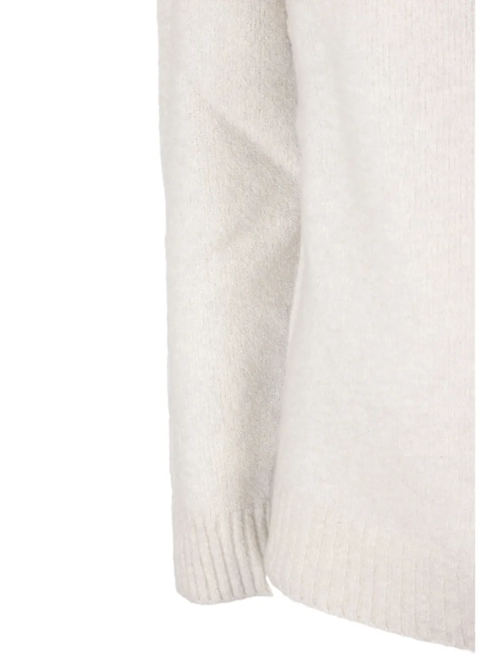 Kangra Ribgebreide trui met hoge hals Beige
