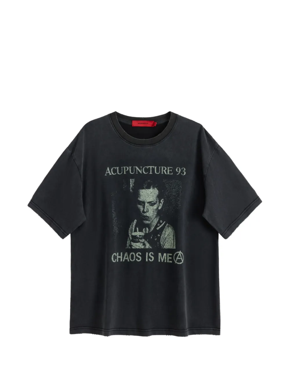 ACUPUNCTURE 1993 T-shirt Chaos Is Me Nera con stampa grafica - Nero