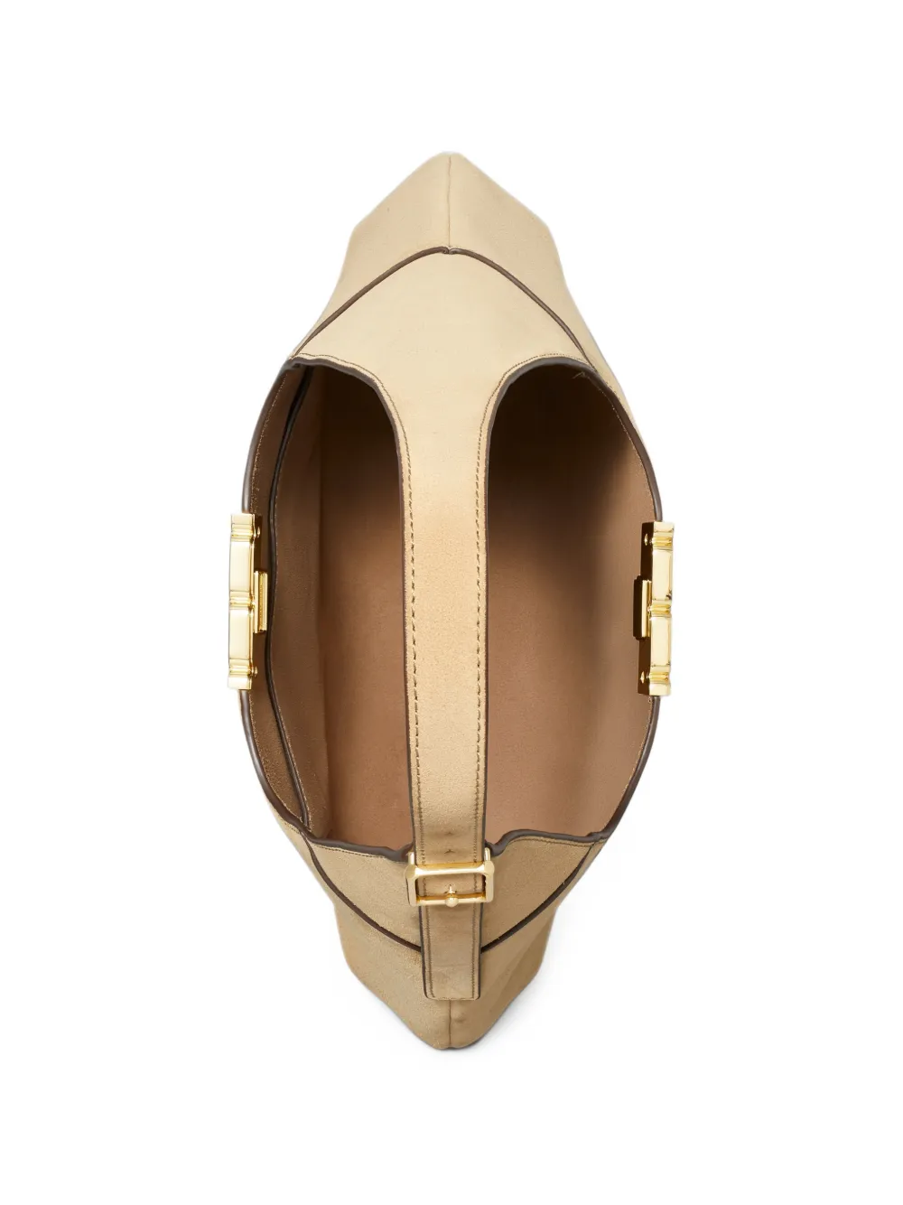 Tory Burch Eleanor suede shoulder bag Beige