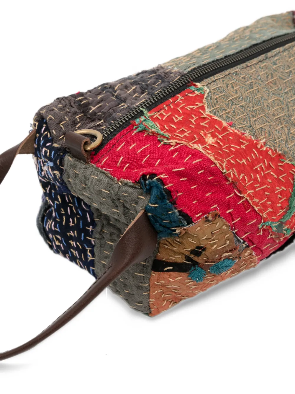 By Walid patchwork bead-embellished tote bag Groen
