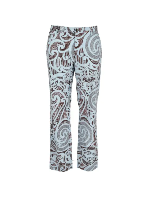 Versace Pre-Owned graphic-print straight-leg trousers
