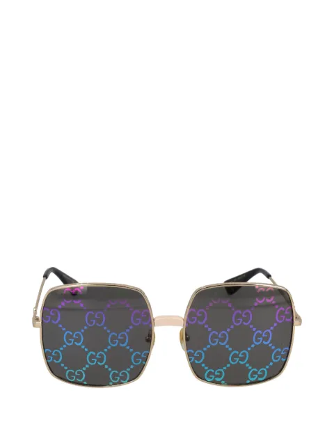 Gucci Pre-Owned lentes de sol con armazón cuadrada y logo GG