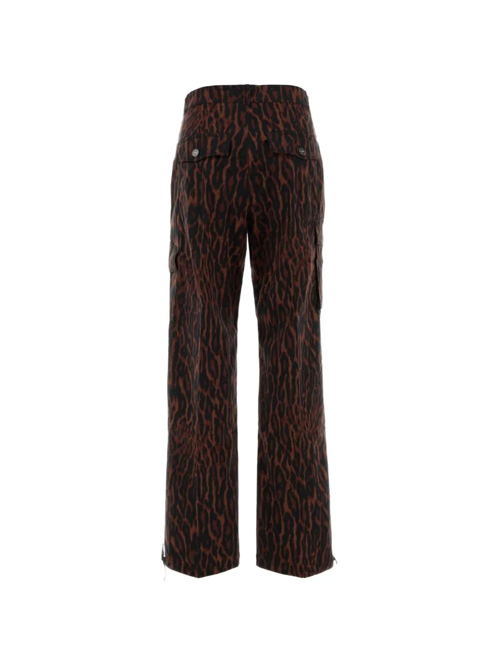 GANNI printed stretch cotton cargo pant Bruin