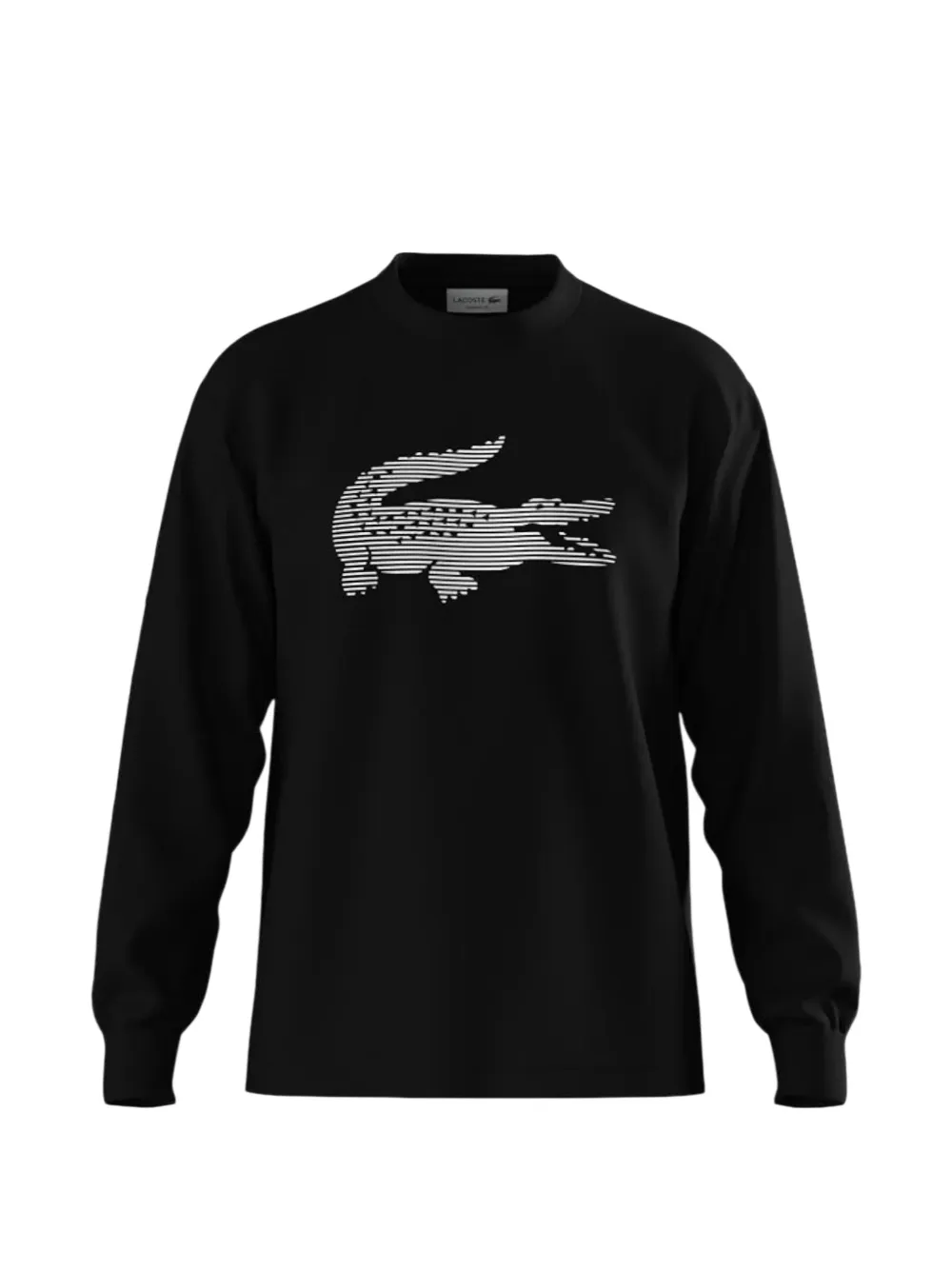 Lacoste logo-print crew-neck sweatshirt Zwart