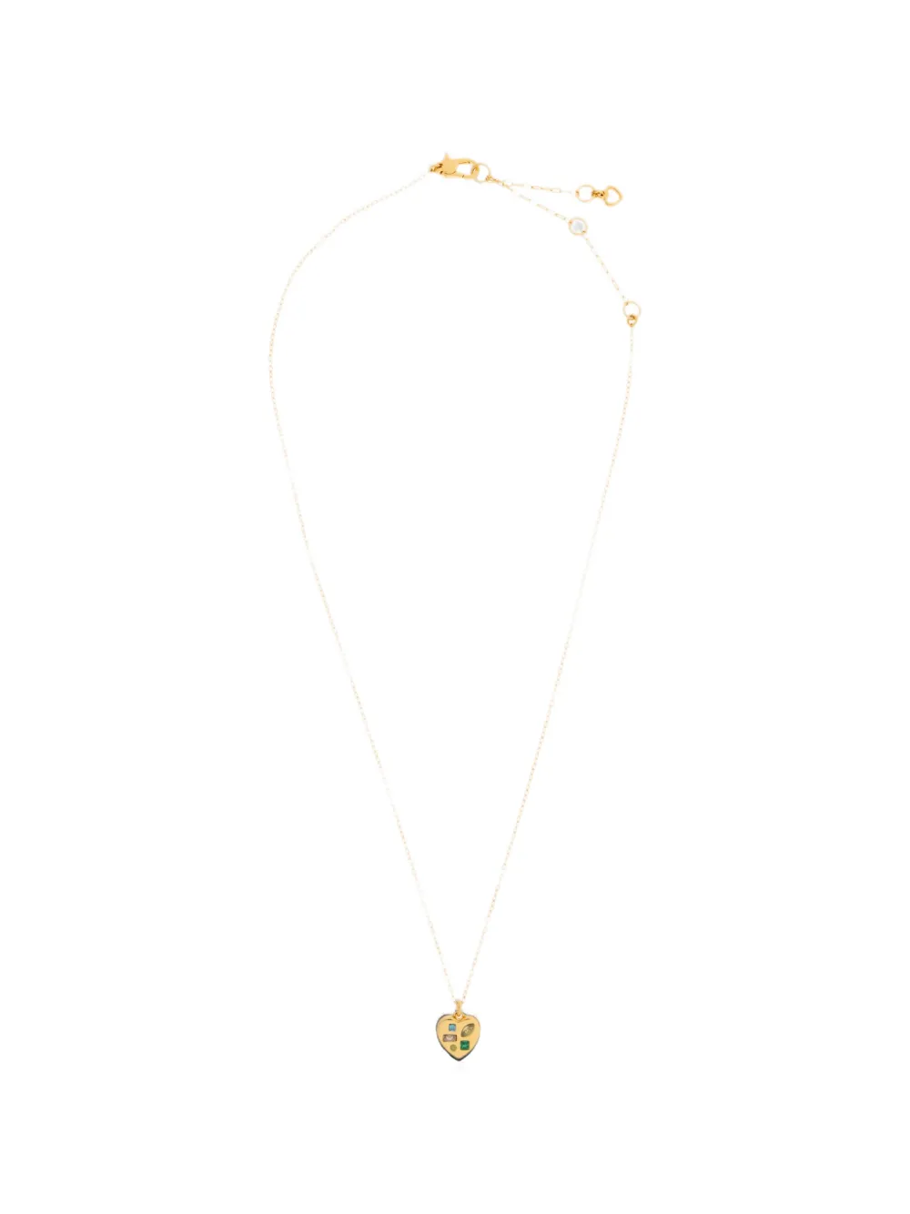 Kate Spade Self love heart-pendant necklace - Oro