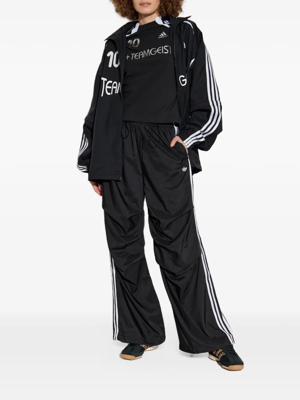 adidas Teamgeist logo-print T-shirt Zwart