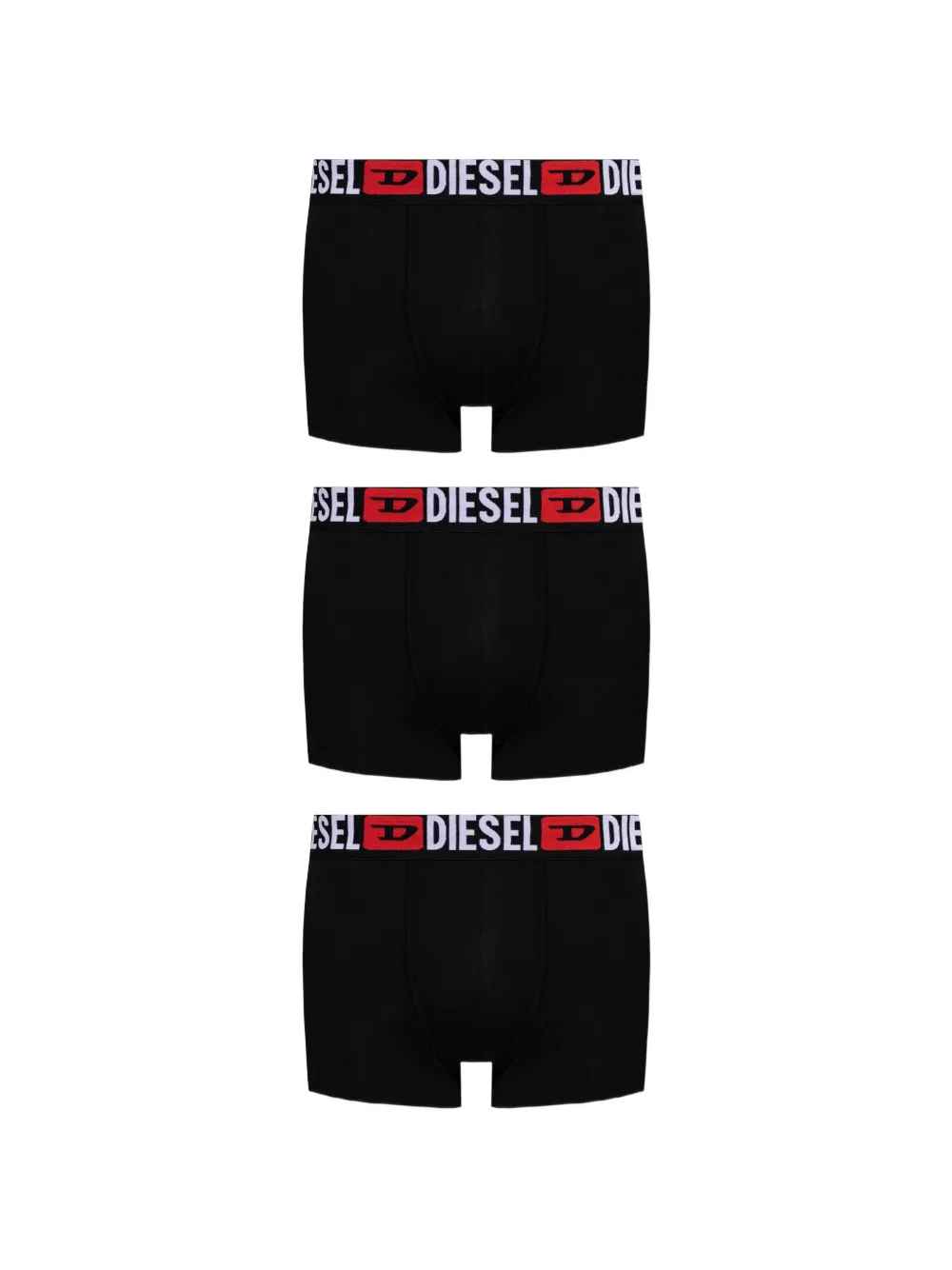 Diesel three-pack of all-over logo waist boxers - Nero