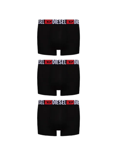 Diesel three-pack of all-over logo waist boxers