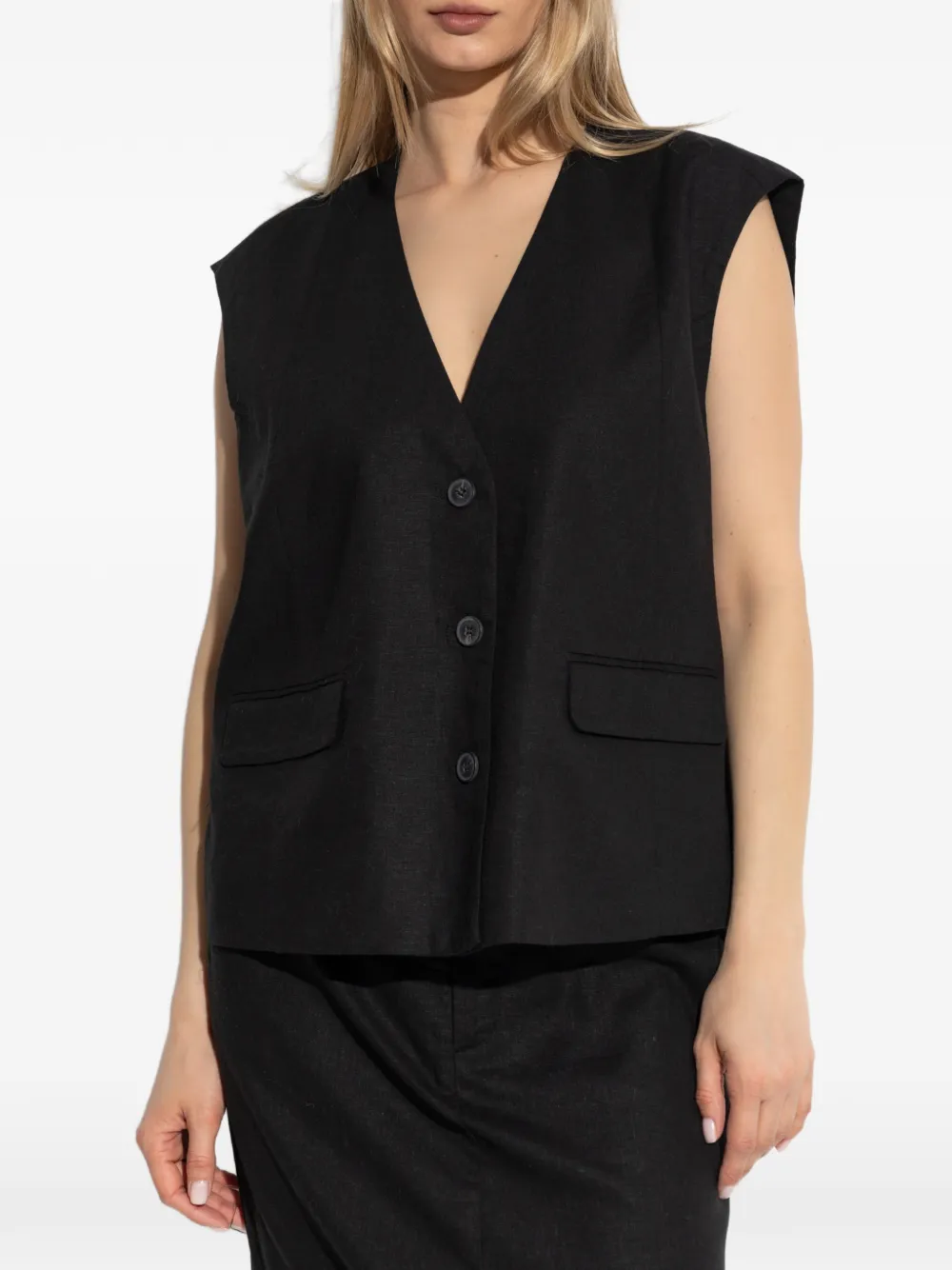 Gestuz Gzizza waistcoat Zwart