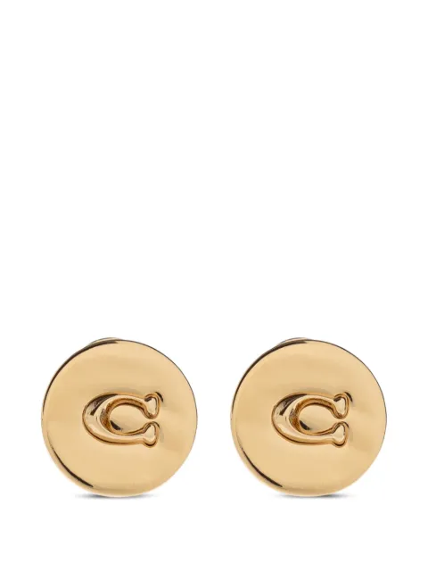 Coach aretes con placa del logo