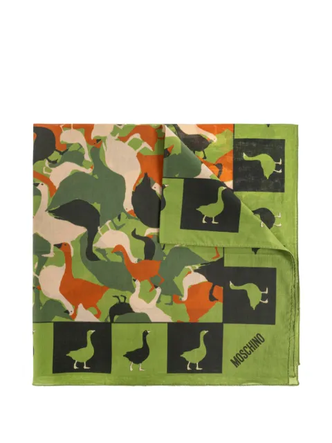 Moschino duck-print scarf