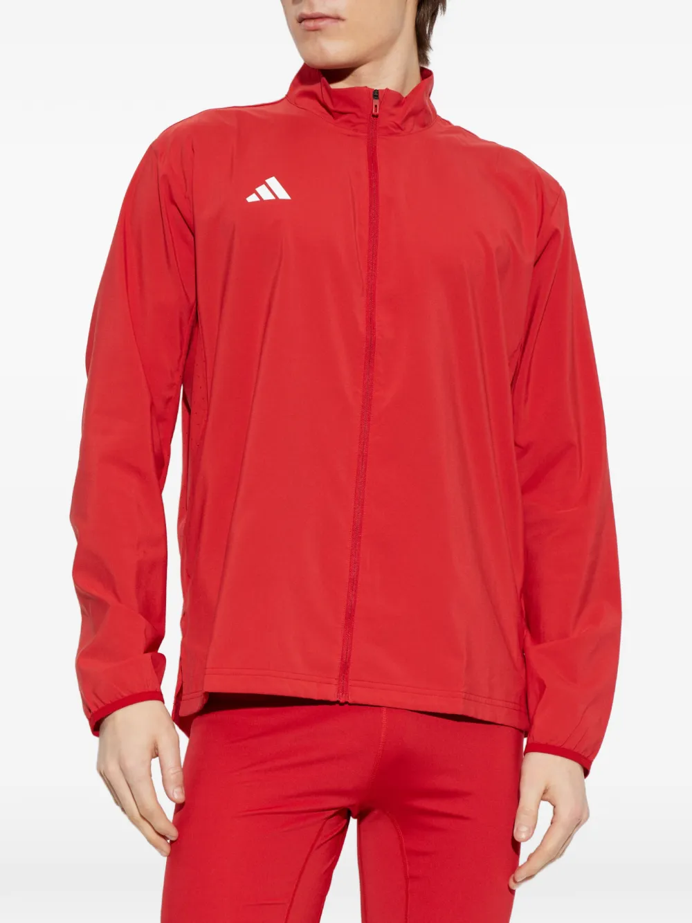 adidas Adizero logo-print sweatshirt Rood