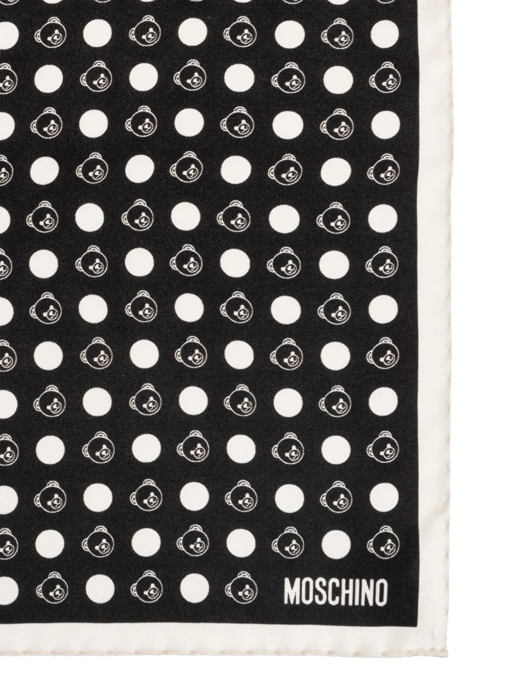 Moschino Teddy Bear pochet met stippen Zwart
