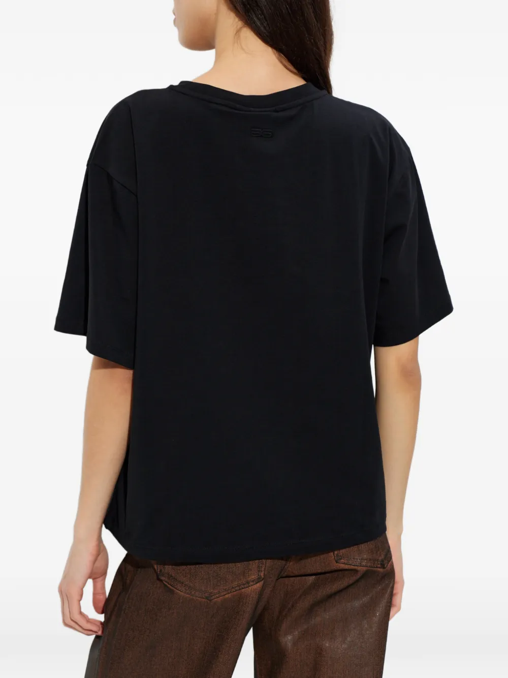 Gestuz Gztima T-shirt met verlaagde schouders Zwart