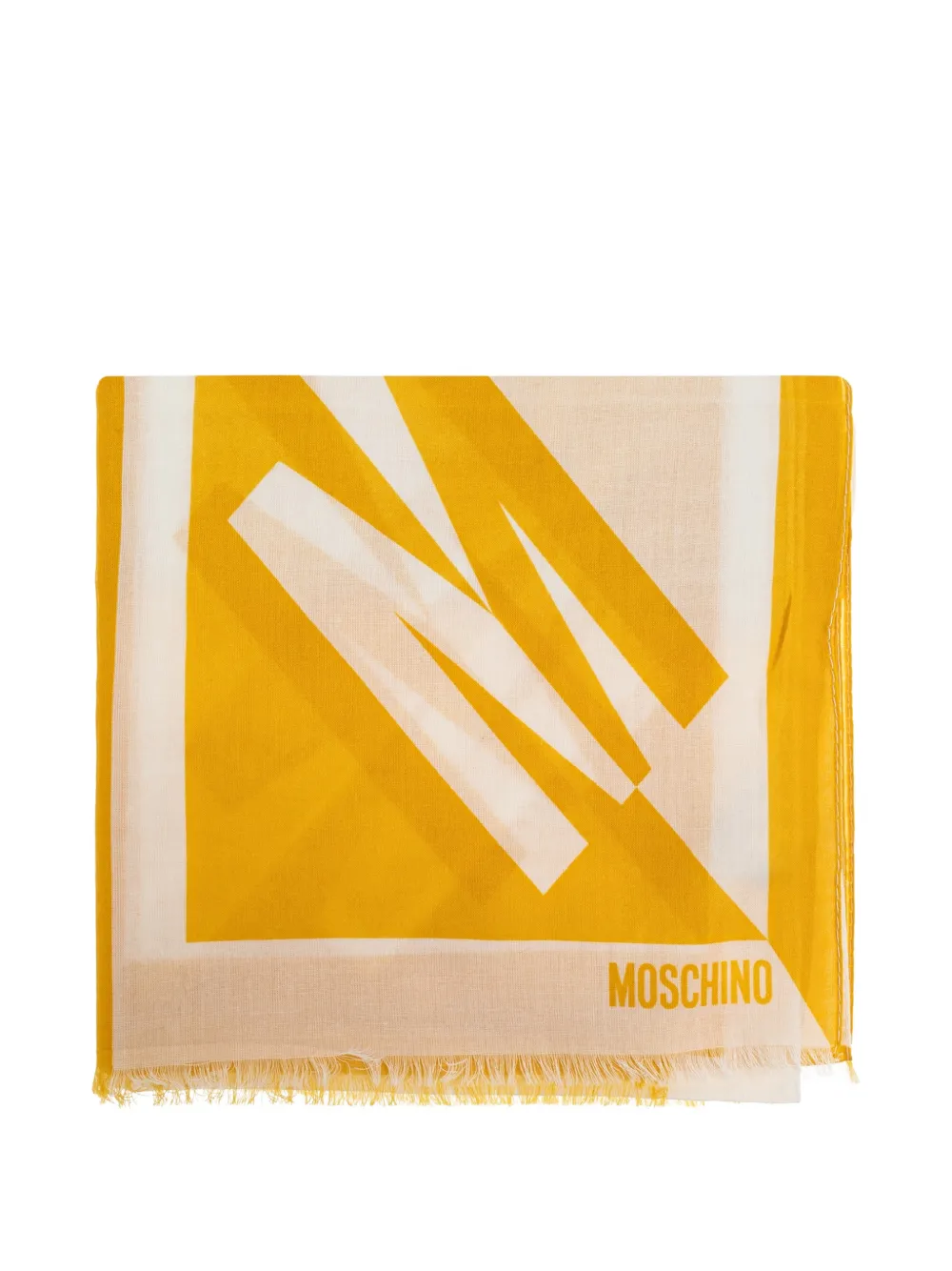 Moschino logo-print scarf - Gelb