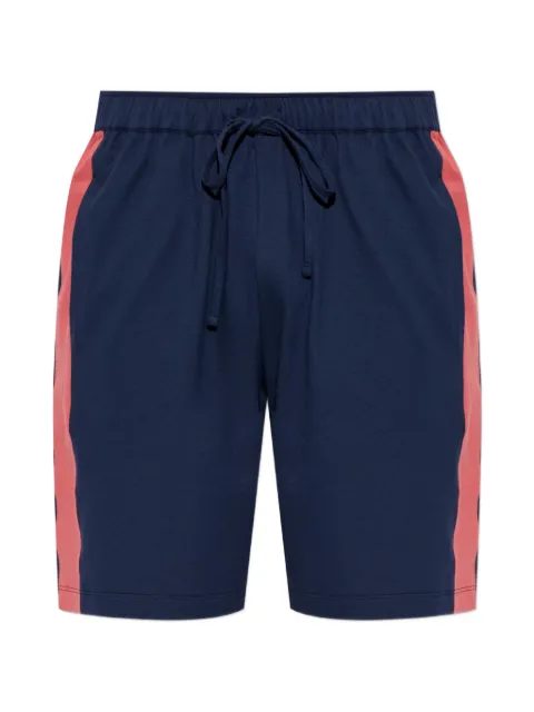 Hanro drawstring side-stripe shorts