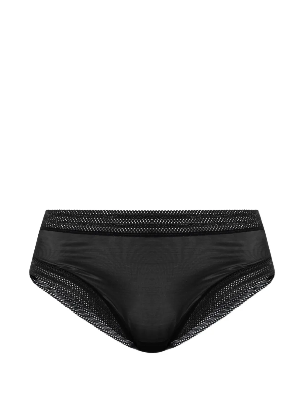 Hanro sheer lace-trim briefs - Noir Hanro sheer lace-trim briefs - Noir