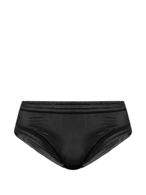 Hanro sheer lace-trim briefs