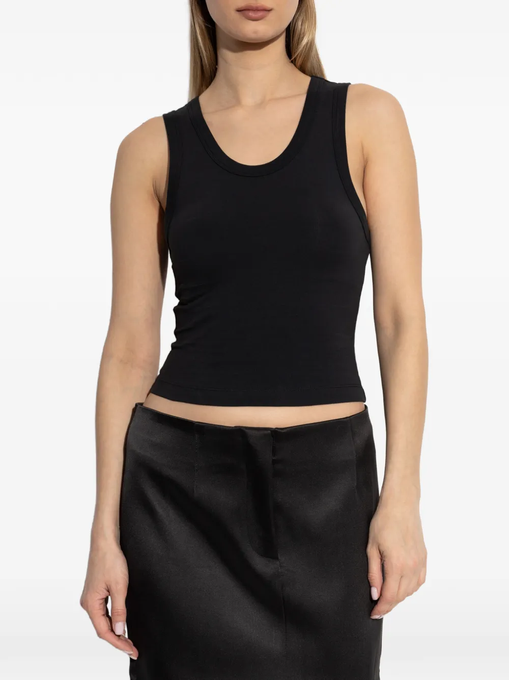 ENTIRE STUDIOS Cropped tanktop Zwart
