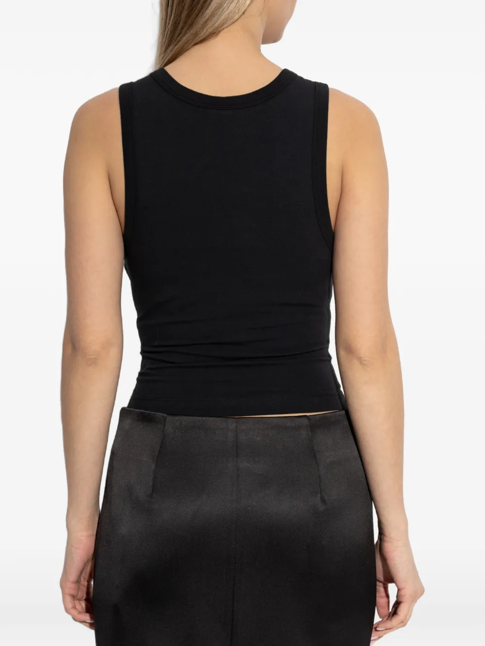ENTIRE STUDIOS Cropped tanktop Zwart