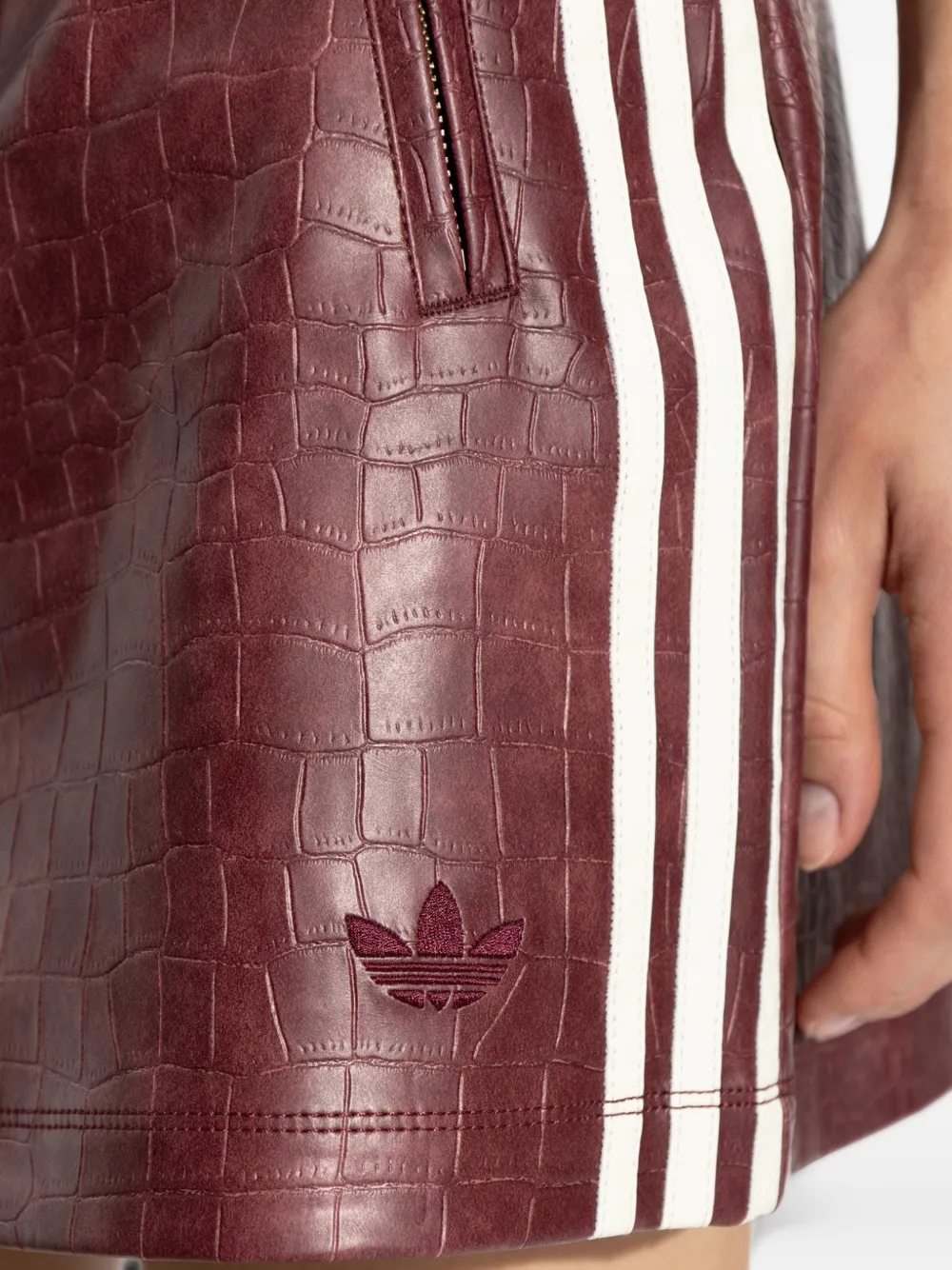 adidas pleather mini skirt Rood