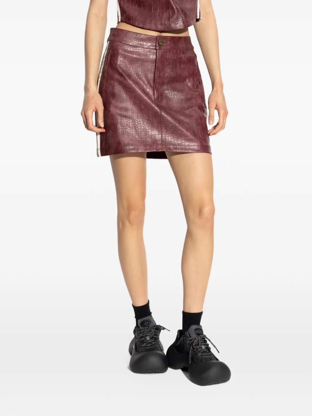 adidas pleather mini skirt Rood