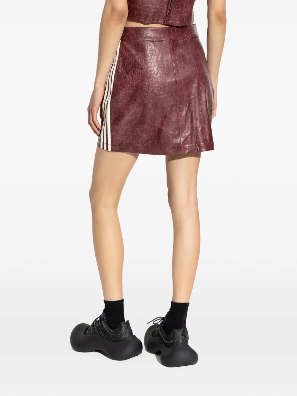 adidas pleather mini skirt Rood