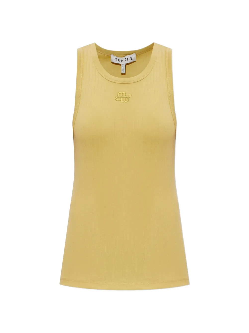 MUNTHE Tezza ribbed-knit top - Jaune