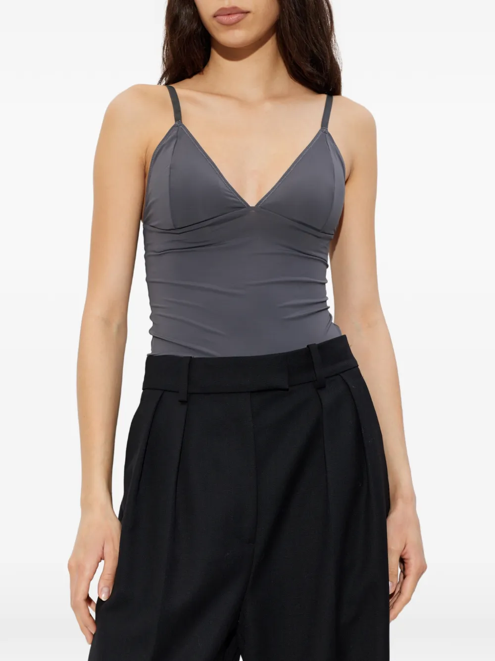 Gestuz Camigz V-neck top Grijs