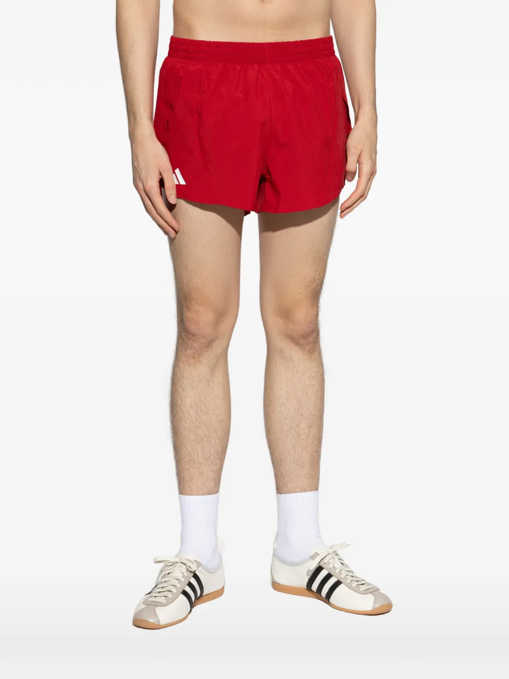 adidas 아디제로 에센셜 러닝 스플릿 쇼츠 | 레드 | Image 1